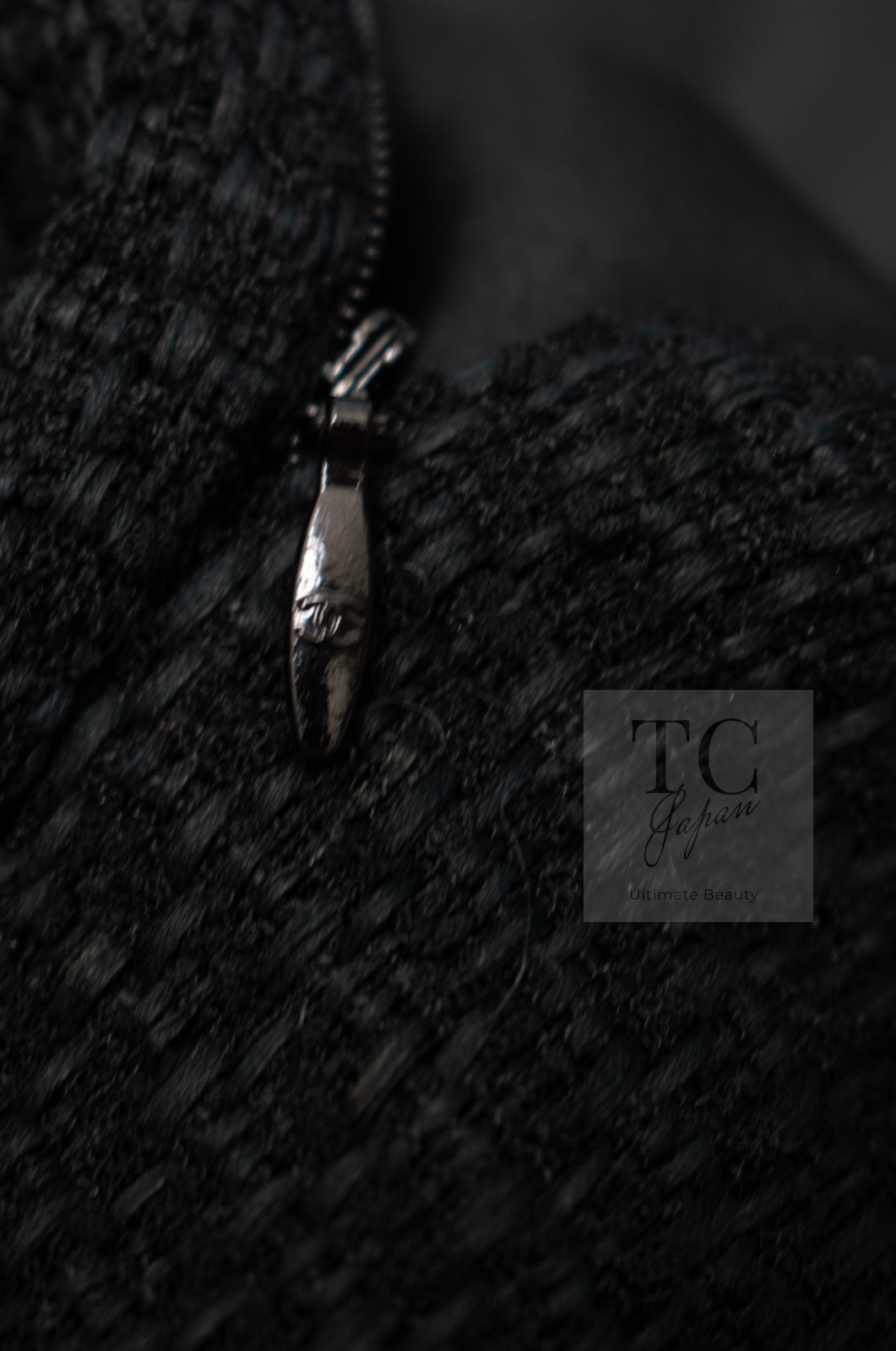 CHANEL 09S Black Tweed Dress 36 シャネル ブラック キャミソール ツイード ワンピース 冠婚葬祭 即発