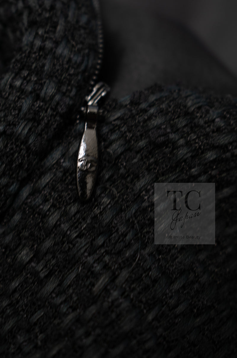 CHANEL 09S Black Tweed Dress 36 シャネル ブラック キャミソール ツイード ワンピース 冠婚葬祭 即発