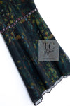 CHANEL 97A Black Green Watercolour Beaded Dress 34 36 シャネル ブラック グリーン CC ロゴ ビーズ装飾 ワンピース