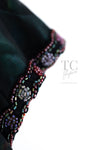 CHANEL 97A Black Green Watercolour Beaded Dress 34 36 シャネル ブラック グリーン CC ロゴ ビーズ装飾 ワンピース