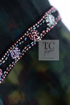 CHANEL 97A Black Green Watercolour Beaded Dress 34 36 シャネル ブラック グリーン CC ロゴ ビーズ装飾 ワンピース