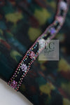 CHANEL 97A Black Green Watercolour Beaded Dress 34 36 シャネル ブラック グリーン CC ロゴ ビーズ装飾 ワンピース
