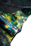CHANEL 97A Black Green Watercolour Beaded Dress 34 36 シャネル ブラック グリーン CC ロゴ ビーズ装飾 ワンピース