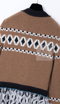 CHANEL 19A Cashmere Wool Sequin Knit Thick Dress 40 シャネル カシミア ウール スパンコール ストレッチ ざっくり ニット ワンピース 即発