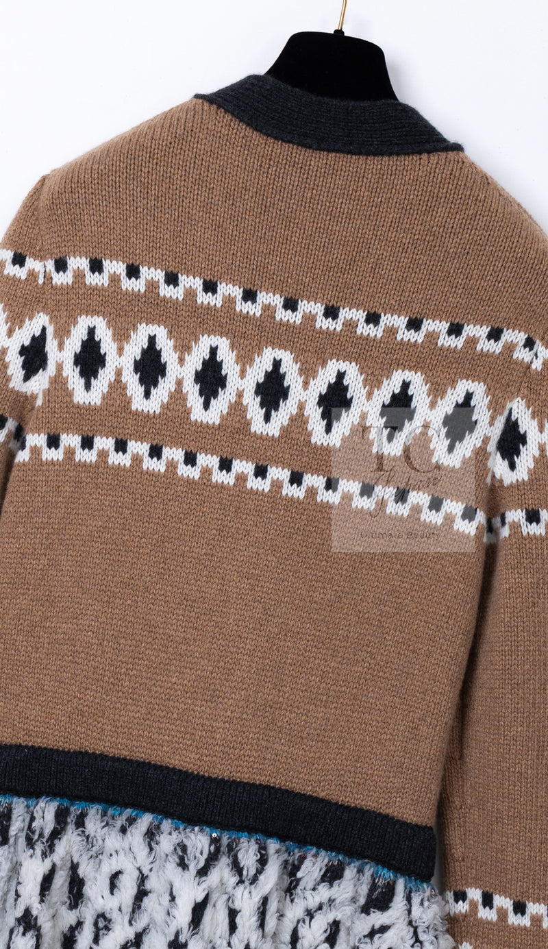 CHANEL 19A Cashmere Wool Sequin Knit Thick Dress 40 シャネル カシミア ウール スパンコール ストレッチ ざっくり ニット ワンピース 即発