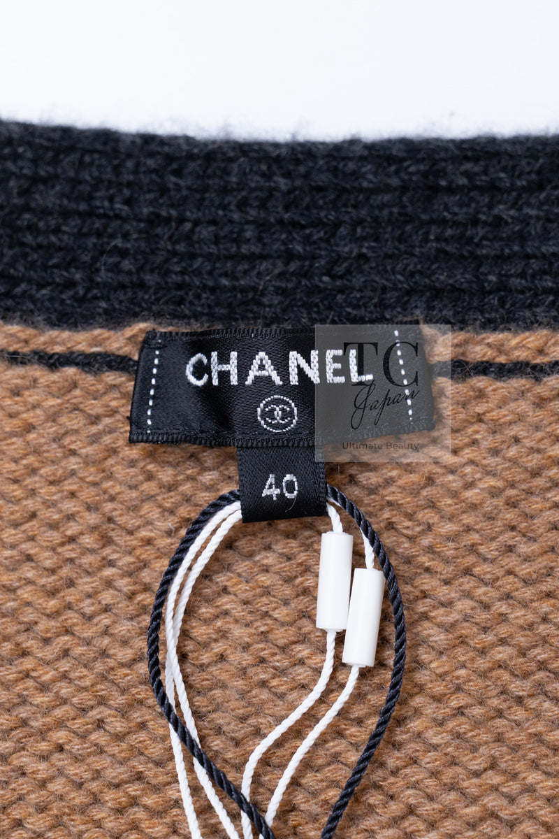CHANEL 19A Cashmere Wool Sequin Knit Thick Dress 40 シャネル カシミア ウール スパンコール ストレッチ ざっくり ニット ワンピース 即発