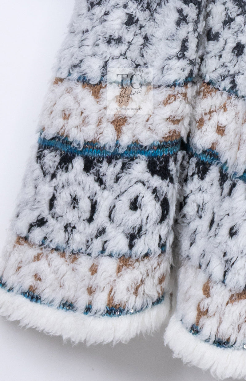 CHANEL 19A Cashmere Wool Sequin Knit Thick Dress 40 シャネル カシミア ウール スパンコール ストレッチ ざっくり ニット ワンピース 即発