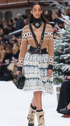 CHANEL 19A Cashmere Wool Sequin Knit Thick Dress 40 シャネル カシミア ウール スパンコール ストレッチ ざっくり ニット ワンピース 即発