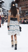 CHANEL 19A Cashmere Wool Sequin Knit Thick Dress 40 シャネル カシミア ウール スパンコール ストレッチ ざっくり ニット ワンピース 即発