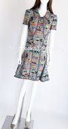 CHANEL 15S Multicolor Keira Knightley CC Logo Tweed Dress 38 シャネル マルチカラー キーラナイトレイ着 ツイード ワンピース 即発