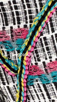 CHANEL 15S Multicolor Keira Knightley CC Logo Tweed Dress 38 シャネル マルチカラー キーラナイトレイ着 ツイード ワンピース 即発