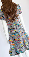 CHANEL 15S Multicolor Keira Knightley CC Logo Tweed Dress 38 シャネル マルチカラー キーラナイトレイ着 ツイード ワンピース 即発