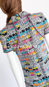 CHANEL 15S Multicolor Keira Knightley CC Logo Tweed Dress 38 シャネル マルチカラー キーラナイトレイ着 ツイード ワンピース 即発
