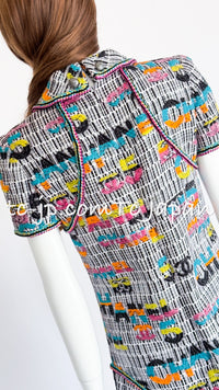 CHANEL 15S Multicolor Keira Knightley CC Logo Tweed Dress 38 シャネル マルチカラー キーラナイトレイ着 ツイード ワンピース 即発