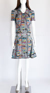 CHANEL 15S Multicolor Keira Knightley CC Logo Tweed Dress 38 シャネル マルチカラー キーラナイトレイ着 ツイード ワンピース 即発