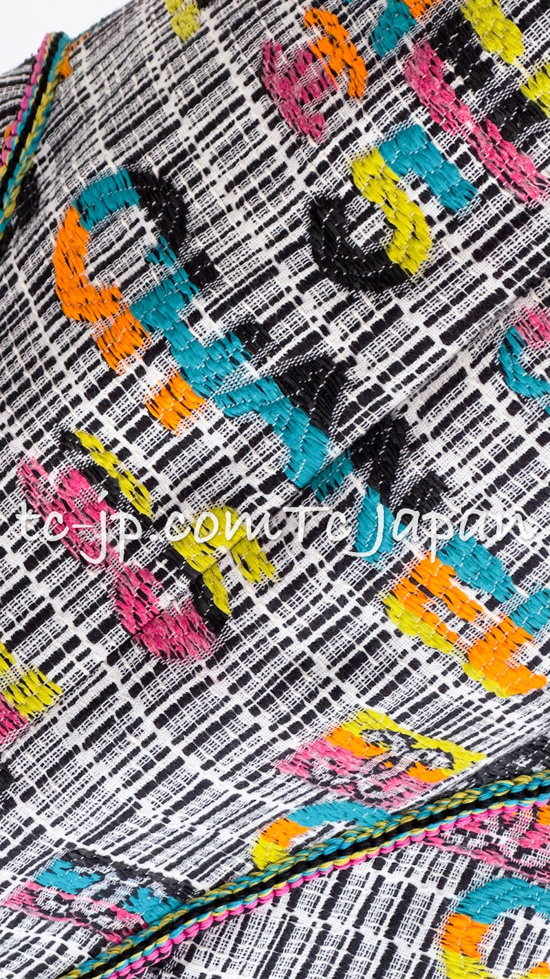 CHANEL 15S Multicolor Keira Knightley CC Logo Tweed Dress 38 シャネル マルチカラー キーラナイトレイ着 ツイード ワンピース 即発