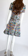 CHANEL 15S Multicolor Keira Knightley CC Logo Tweed Dress 38 シャネル マルチカラー キーラナイトレイ着 ツイード ワンピース 即発