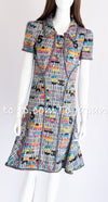 CHANEL 15S Multicolor Keira Knightley CC Logo Tweed Dress 38 シャネル マルチカラー キーラナイトレイ着 ツイード ワンピース 即発