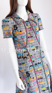 CHANEL 15S Multicolor Keira Knightley CC Logo Tweed Dress 38 シャネル マルチカラー キーラナイトレイ着 ツイード ワンピース 即発