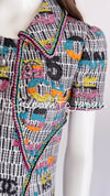 CHANEL 15S Multicolor Keira Knightley CC Logo Tweed Dress 38 シャネル マルチカラー キーラナイトレイ着 ツイード ワンピース 即発