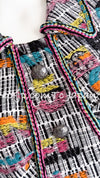 CHANEL 15S Multicolor Keira Knightley CC Logo Tweed Dress 38 シャネル マルチカラー キーラナイトレイ着 ツイード ワンピース 即発