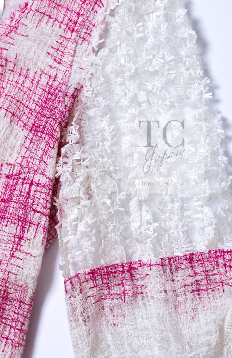 CHANEL 11C Barbie Pink White Cotton Summer Dress 38 シャネル バービー ピンク ホワイト コットン サマー ワンピース 即発