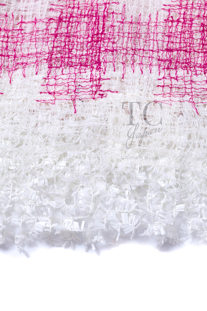 CHANEL 11C Barbie Pink White Cotton Summer Dress 38 シャネル バービー ピンク ホワイト コットン サマー ワンピース 即発