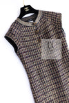 CHANEL 11PF Black Gold Metallic Cashmere Wool Knit Dress 36 シャネル ブラック ゴールド メタリック カシミア ウール ニット ワンピース 即発