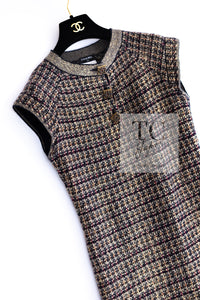 CHANEL 11PF Black Gold Metallic Cashmere Wool Knit Dress 36 シャネル ブラック ゴールド メタリック カシミア ウール ニット ワンピース 即発