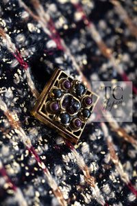 CHANEL 11PF Black Gold Metallic Cashmere Wool Knit Dress 36 シャネル ブラック ゴールド メタリック カシミア ウール ニット ワンピース 即発