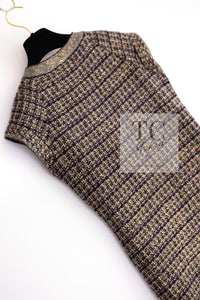 CHANEL 11PF Black Gold Metallic Cashmere Wool Knit Dress 36 シャネル ブラック ゴールド メタリック カシミア ウール ニット ワンピース 即発