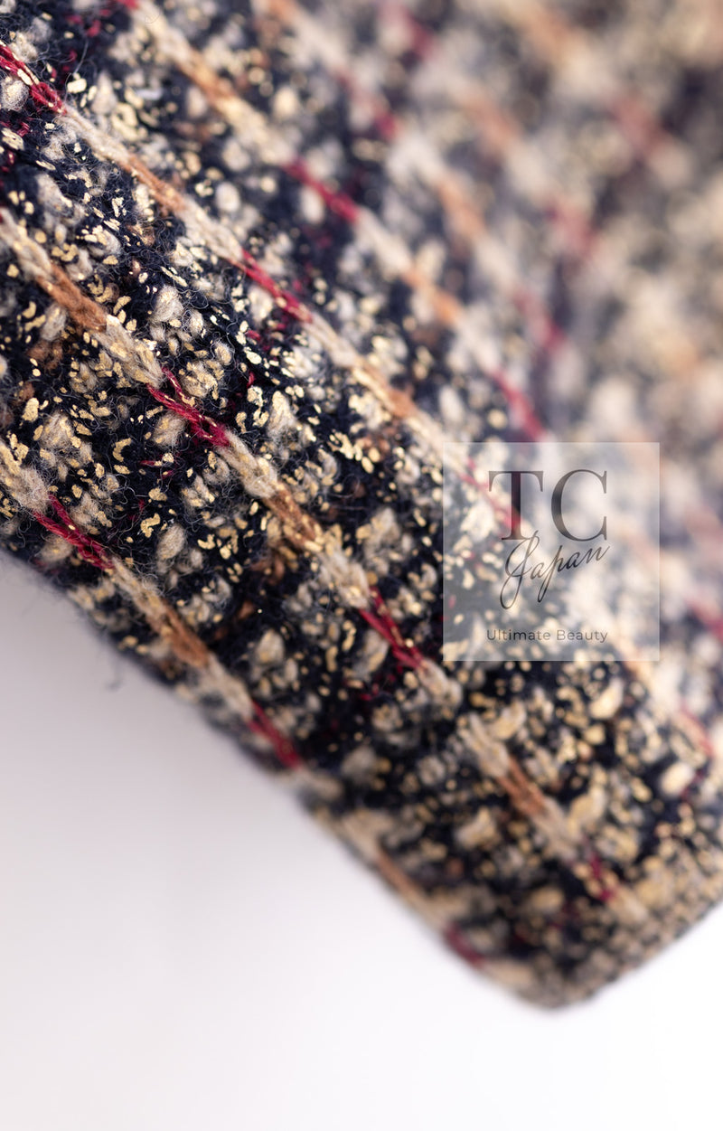 CHANEL 11PF Black Gold Metallic Cashmere Wool Knit Dress 36 シャネル ブラック ゴールド メタリック カシミア ウール ニット ワンピース 即発