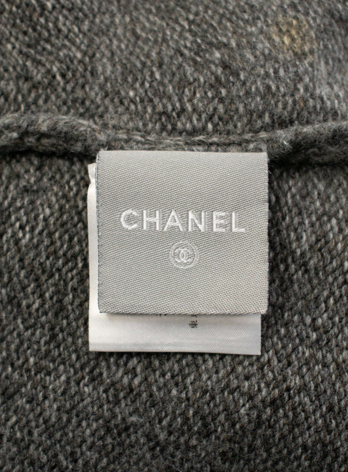 シャネル ワンピース CHANEL 09A グレー ウール カシミヤ CC ロゴ