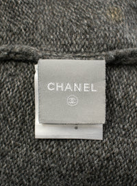 CHANEL 09A Gray Wool Cashmere CC Logo Knit Dress 34 シャネル グレー ウール カシミア CC ロゴ ココマーク ニット ワンピース 即発