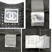 CHANEL 09A Gray Wool Cashmere CC Logo Knit Dress 34 シャネル グレー ウール カシミア CC ロゴ ココマーク ニット ワンピース 即発