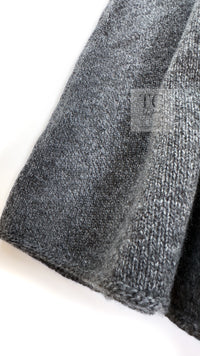 CHANEL 09A Gray Wool Cashmere CC Logo Knit Dress 34 シャネル グレー ウール カシミア CC ロゴ ココマーク ニット ワンピース 即発