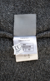 CHANEL 09A Gray Wool Cashmere CC Logo Knit Dress 34 42 シャネル グレー ウール カシミア CC ロゴ ココマーク ニット ワンピース