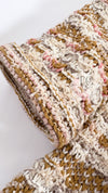 CHANEL 15C Camel Creme Pink Striped Knit Dress 42 シャネル キャメル クリーム ピンク ストライプ グリポワ ボタン ニット ワンピース 即発