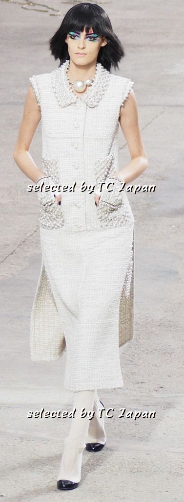 CHANEL 14S Creme Beige Sleeveless Cotton Tweed Dress 38 シャネル クリーム ベージュ ノースリーブ コットン ツイード ワンピース 即発