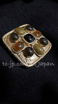 CHANEL 11PF Black Wool Gripox Jewel Buttons Dress 34 シャネル ブラック グリポワ宝石装飾 ウール ワンピース 即発