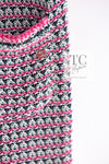 CHANEL 17S Pink Multi Cotton Blend Knit Stretch Dress 40 シャネル ピンク マルチ コットン ブレンド ニット ストレッチ ワンピース 即発