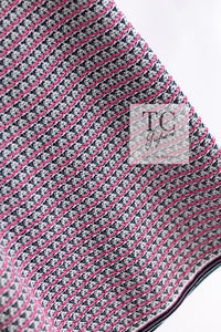 CHANEL 17S Pink Multi Cotton Blend Knit Stretch Dress 40 シャネル ピンク マルチ コットン ブレンド ニット ストレッチ ワンピース 即発