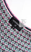 CHANEL 17S Pink Multi Cotton Blend Knit Stretch Dress 40 シャネル ピンク マルチ コットン ブレンド ニット ストレッチ ワンピース 即発