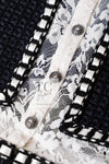 CHANEL 16PF Dark Navy Ivory Fantasy Tweed Lace Dress 34 36 シャネル ダーク ネイビー アイボリー ファンタジー ツイード レース ワンピース 即発