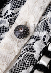 CHANEL 16PF Dark Navy Ivory Fantasy Tweed Lace Dress 34 36 シャネル ダーク ネイビー アイボリー ファンタジー ツイード レース ワンピース 即発