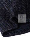 CHANEL 16PF Dark Navy Ivory Fantasy Tweed Lace Dress 34 36 シャネル ダーク ネイビー アイボリー ファンタジー ツイード レース ワンピース 即発