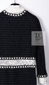 CHANEL 16PF Dark Navy Ivory Fantasy Tweed Lace Dress 34 36 シャネル ダーク ネイビー アイボリー ファンタジー ツイード レース ワンピース 即発