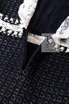 CHANEL 16PF Dark Navy Ivory Fantasy Tweed Lace Dress 34 36 シャネル ダーク ネイビー アイボリー ファンタジー ツイード レース ワンピース 即発