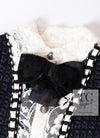 CHANEL 16PF Dark Navy Ivory Fantasy Tweed Lace Dress 34 36 シャネル ダーク ネイビー アイボリー ファンタジー ツイード レース ワンピース 即発