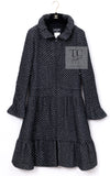 CHANEL 15A Gray Black Metallic Zipper Dress Coat 36 シャネル グレー ブラック メタリック ジッパー ツイード ワンピース コート 即発